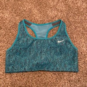 Blue Nike sports bra